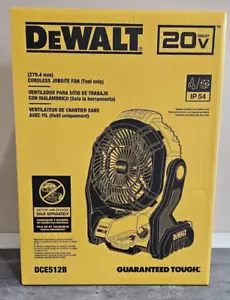 NEW! DeWalt DCE512B 20V MAX Li-Ion 11" Cordless Jobsite Fan - Picture 1 of 4