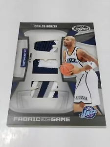 2009-10 PANINI CERTIFIED TRIPLE PATCH CARLOS BOOZER JERSEY NUMBER 5/5 - Picture 1 of 2