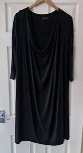 Toast schwarz Bambus Kleid UK12 Brustumfang 44" sehr guter Zustand Herbst Winter 14 16  - Bild 1 von 4