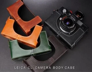 Handgefertigte halbe Kameratasche aus echtem Leder für analoge Leica CL Kamera - Bild 1 von 26