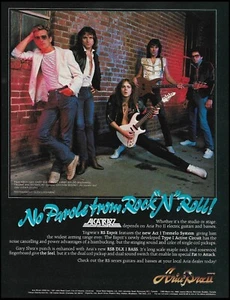 Impresión de anuncio de guitarra Alcatrazz (banda) Yngwie Malmstee Gary Shea 1984 Aria Pro II - Imagen 1 de 3
