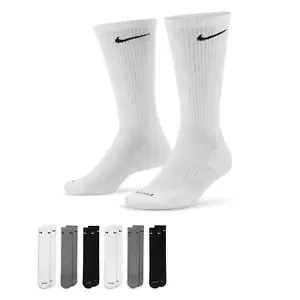 Men's Nike 6-pack Everyday Plus Cushion Crew Training Socks Gray Multi L - Picture 1 of 10