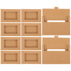 10 White Cash Envelopes with Kraft Paper Storage Box & Window