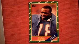 1986 Topps Rookie #389 Bruce Smith Football - Picture 1 of 2