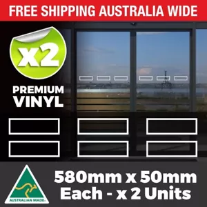 RECTANGLES DOOR HAZARD PROTECTION DECALS STICKERS SAFETY GLASS DOOR WINDOW - Picture 1 of 4