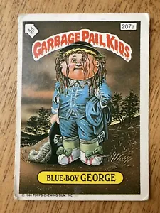 1986 Garbage Pail Kids Blue-Boy George 207a - Picture 1 of 2