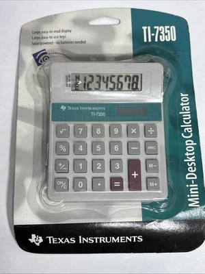 Texas Instruments TI-7350 Mini- Desktop Calculator Large Display & Keys 1996 NOS - Image 1 of 4