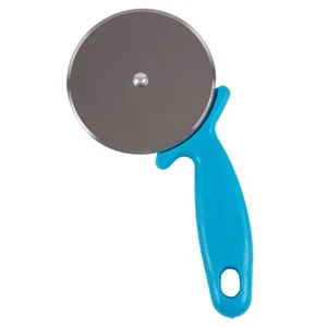 1x Blau 9,5 cm Edelstahl Pizzaschneider Küche Ofen Rad Schneidemesser - Bild 1 von 1