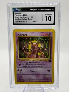 Pokemon TCG Black Star Promo Mewtwo #14 Mewtwo Strikes Back Promo CGC 10 - Picture 1 of 6