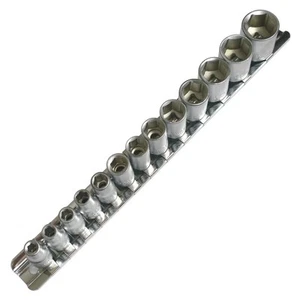 1/4" Shallow Crv Sockets Single Hex/ 6 Sided 13PCS Sockets 4 To 14mm - Picture 1 of 8
