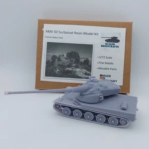 AMX 50 Surbaissé - Französischer Schwerer Panzer - 1/72 Harz Modell Bausatz - Picture 1 of 10