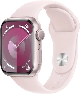 Apple Watch Series 9 (GPS Only) 41mm - Pink Aluminum Case & Light Pink Sport - Picture 1 of 3