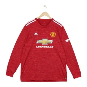 Manchester United 2020/21 Football Shirt Mens Size XL Red #18 Bruno Long Sleeve - Picture 1 of 14