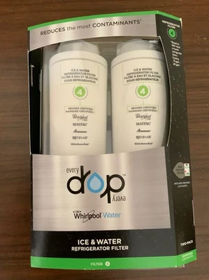 2-Pack Whirlpool Water Refrigerator Filter Replacement 4 - EDR4RXD2 (UKF8001P) - Image 1 of 4