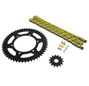 Yellow O Ring Chain & Sprocket Black 14/52 120L fits 2007-2014 Yamaha WR450F - Picture 1 of 4