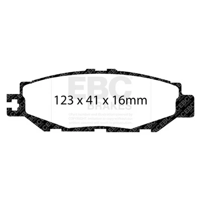 Pastillas de freno EBC Brakes DP31008C Redstuff cerámica bajo polvo para 93-00 LS400 Supra Foto 1 de 4