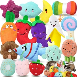 20er Pack Plüsch Quietschspielzeug für kleine Hunde - Interaktiver Spaß & Zahnreinigung - Bild 1 von 6