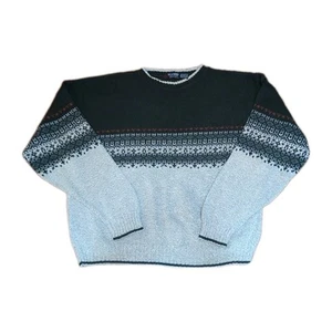 Suéter Tejido Nórdico Scandia De Colección Para Hombres L Algodón Acrílico Estilo Abuelo EE. UU. 90s - Imagen 1 de 12