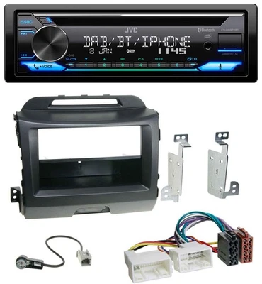 JVC Bluetooth MP3 USB DAB CD Autoradio für Kia Sportage 3 SL 10-15 schwarz - Bild 1 von 4