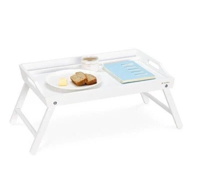 Navaris Bambus Serviertisch klappbar - Knietisch Esstablett Laptoptisch. NEU - Bild 1 von 4