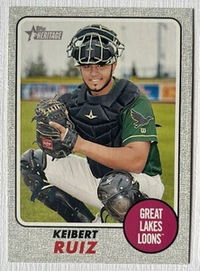 *RARE* Keibert Ruiz 2017 Topps Heritage Gray Border /25 *eBay 1/1* Rookie RC - Picture 1 of 2