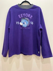 Vintage 90s Disney Store Eeyore Purple Fleece Sweatshirt Size M Mom Oversized - Bild 1 von 8