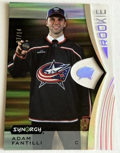 2023-24 UD SYNERGY SPECTRUM ADAM FANTILLI RC #7/14 SSP Blue Jackets - Picture 1 of 3