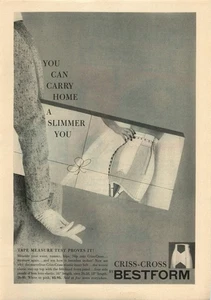 Anuncio impreso vintage Criss-Cross 1954 de Bestform Girdles "A Slimmer You" - Imagen 1 de 1