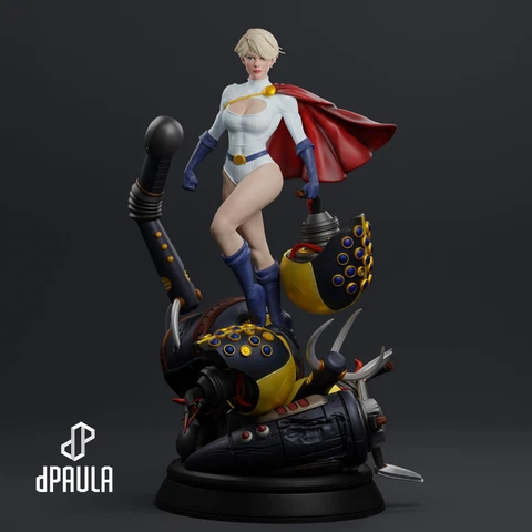 Power Girl 3D printed unpainted unassembled resin model kit Cover
