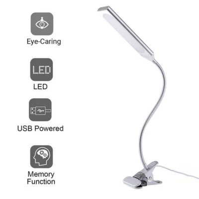 48 LED Flexible USB-Powered Clip-On Desk Table Reading Lamp Dimmable LED Light - Image 1 of 4
