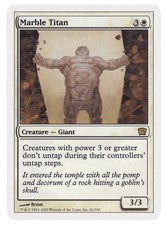 MTG Marble Titan Ninth Edition 26/350 Regular Rare White NM Giant Tribal Tap EDH