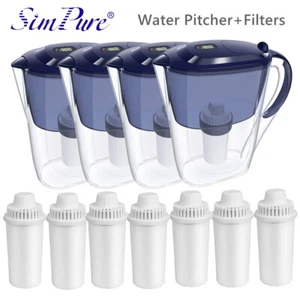 Simpure Water Pitcher Jug 2.6L with Filters BPA Free 10 Cup Drinking Filtration