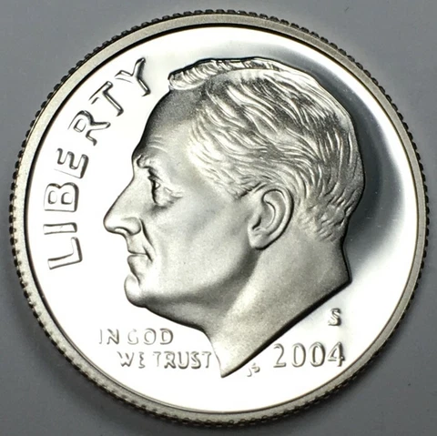 2004-S Silver Proof Dime - 90% Silver - (UNC) KM#195b - D04SS Cover
