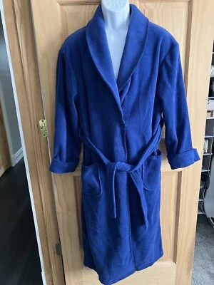 Bata polar con cinturón S rosa para mujer con bolsillos Foto 1 de 4