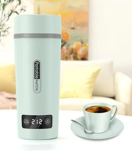 ELECTRIC KETTLE Coffee Tea Personal Hot Water Boiler Travel Green BUWAYS - Picture 1 of 7