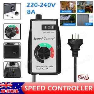 220-240V Variable Router Fan Speed Controller Control 1800W AC 8A Motor Rheostat - Picture 1 of 12