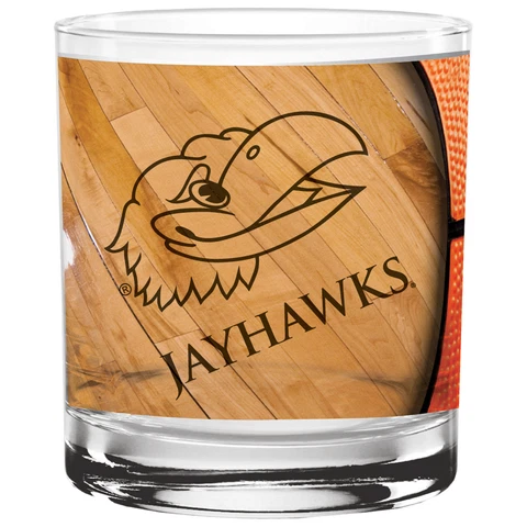 Kansas Jayhawks 14oz. Basketball Glass Cover