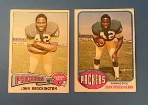John Brockington 2 Karten Topps Football Lot (1975 & 1976) Green Bay Packers S662 - Bild 1 von 2