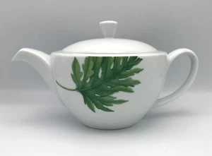 Vista Alegre BALI Teekanne & Deckel Keramik weiß botanisch Portugal, neuwertig und Rarität - Bild 1 von 7