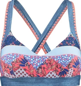 Seafolly wasserdichter Cup Caribbean Kool Active Sport-BH Größe 14 - Bild 1 von 3