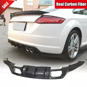 Kit de carrocería labial difusor trasero de fibra de carbono real para Audi TT MK3 Base 2015-17 - Imagen 1 de 12