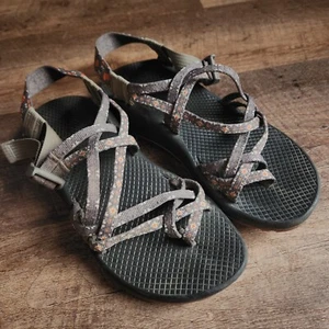 Chaco ZX2 Sandals Creed Golden Double Strap Toe Loop Hiking Water Shoes Sz 8 - Picture 1 of 9