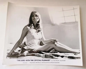 Foto fija de película vintage pájaro con plumaje de cristal Suzy Kendall - Imagen 1 de 2