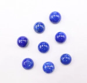 Natural Lapis Lazuli Lot 9.15 Ct 6x6x3.5 mm Round Shape Cabochon Lapis Gemstone - Picture 1 of 4