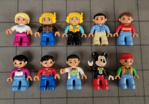 Duplo Lot Of (10) Figure Pieces Minifigures Mixed Men Women Mickey - Picture 1 of 2