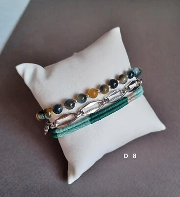 New men's tiger's eye with stainless steel hand woven 3 pcs set  bracelet - Изображение 1 из 4