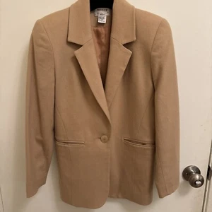 Vintage Preview International Women’s Wool Blazer-Camel Color  Xxs  Petite 2 4 - Picture 1 of 10