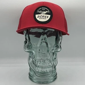 New Dickies Workwear Trucker Hat Red Mesh Adjustable Snap back Cap - Picture 1 of 8