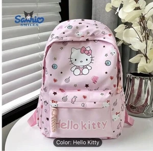 Hello Kitty Backpack Pink Girls School Bag Nursery School Bag - Picture 1 of 2