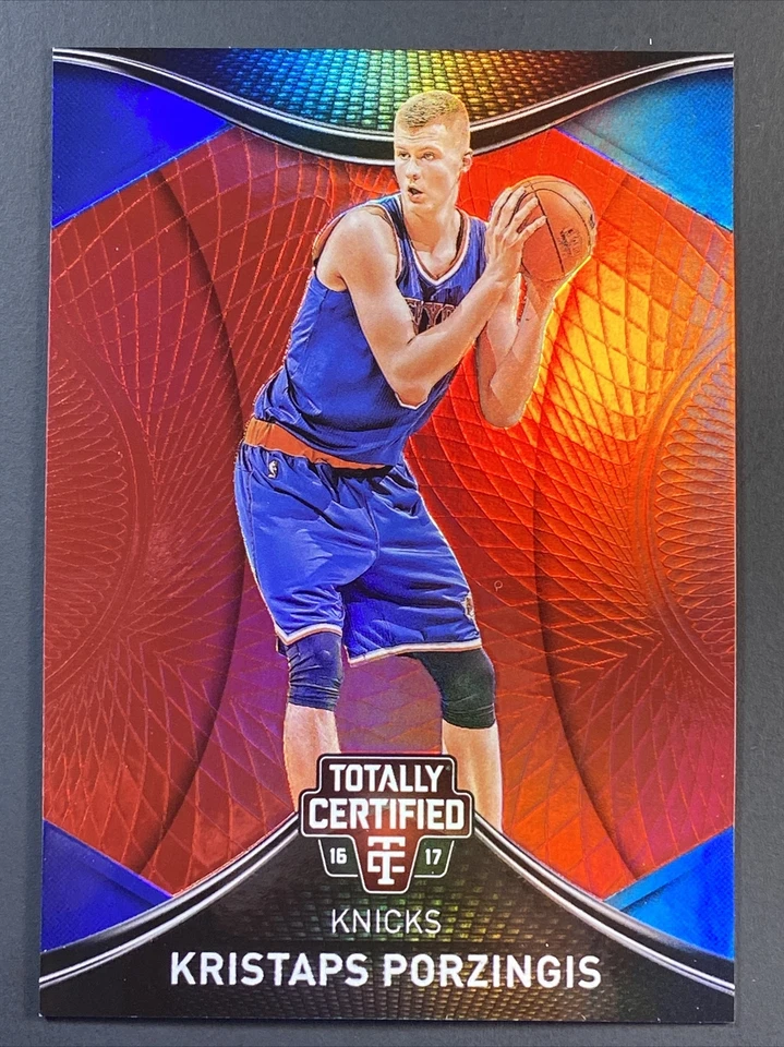 2016-17 Panini Totally Certified #49 Kristaps Porzingis Red Prizm SP /199 - NYK - Image 1 of 3